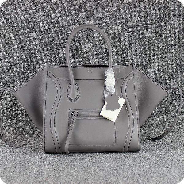 Celine Luggage Phantom Square Tote 88033 grey Original Leather