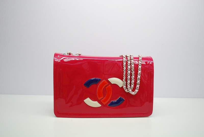2012 New Arrival Chanel Spring Summer 2012 Patent Leather Shoulder Bag A30170 Red