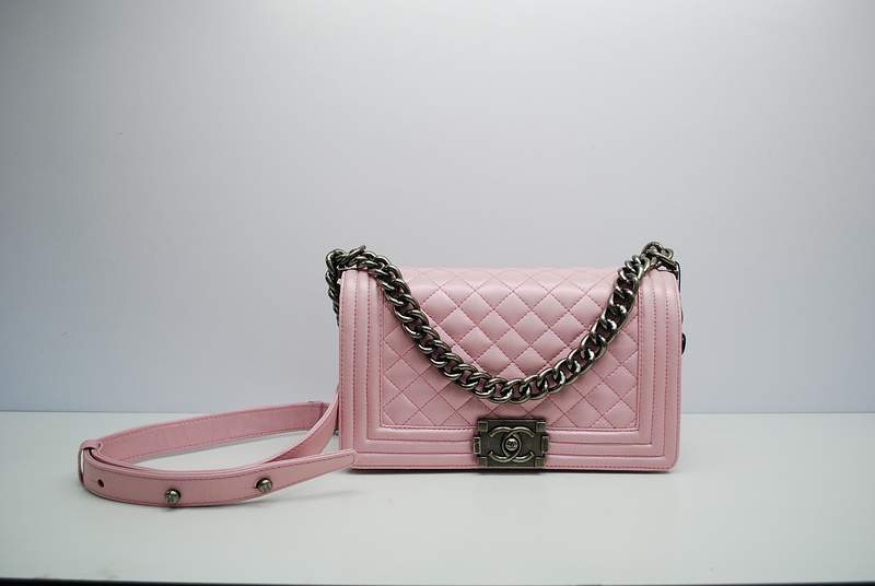 2012 New Arrival Chanel Boy Flap Shoulder Bag A30172 Pink Sheepskin Leather