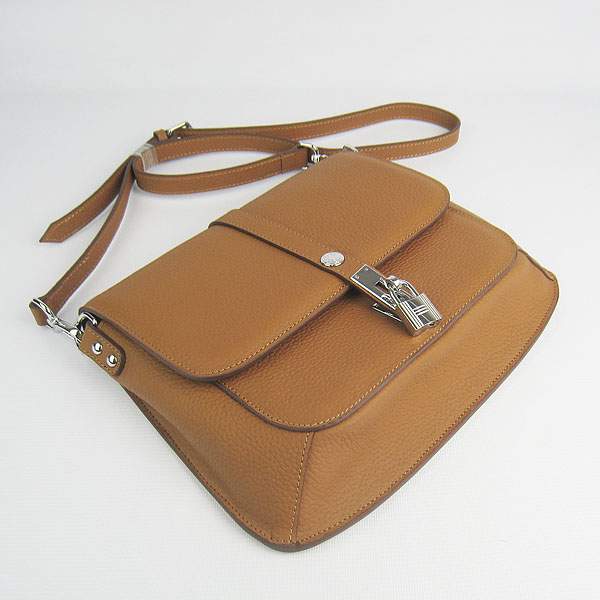 Hermes Togo Leather Messenger Bag - 8079 Coffee