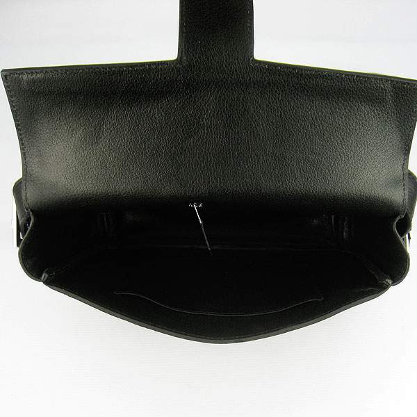 Hermes Togo Leather Messenger Bag - 8082 Black - Click Image to Close