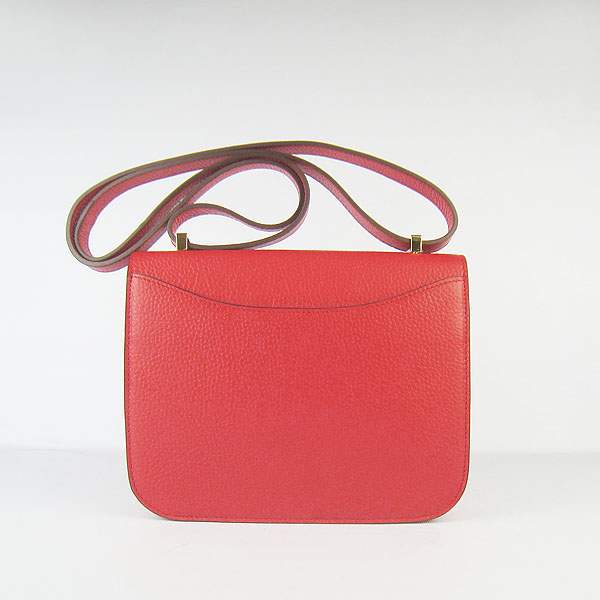 Hermes Constance Calf Leather Bag - H017 Red With Gold Hardware - Click Image to Close