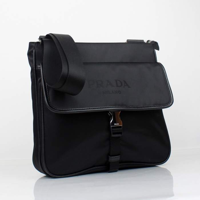 Prada Vela Fabric Messenger Bag BT0269 Black