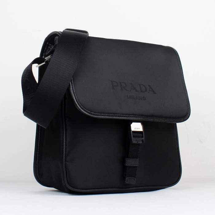 Prada Vela Fabric Messenger Bag VA0770 Black