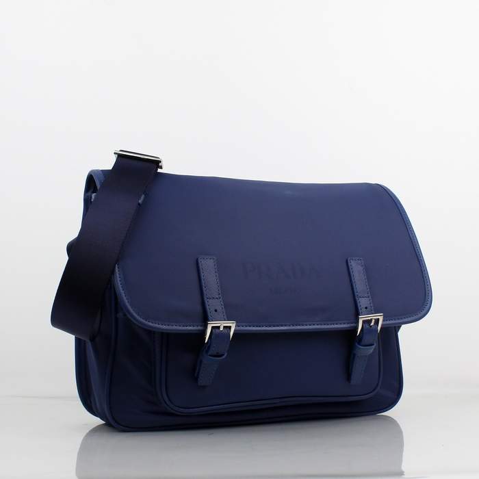 Prada Vela Flap Bag BT9810 Blue