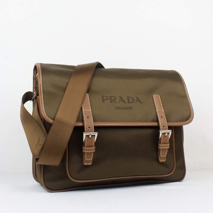 Prada Vela Flap Bag BT9810 Coffee