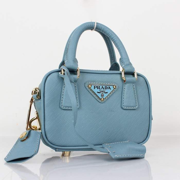 2012 new arrivs Prada Saffiano leather mini bag - BL0705 Blue