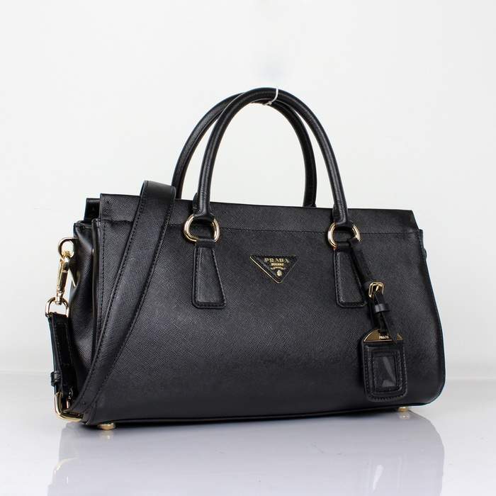 Prada Small Saffiano Leather Tote Bag - BN1849 Black