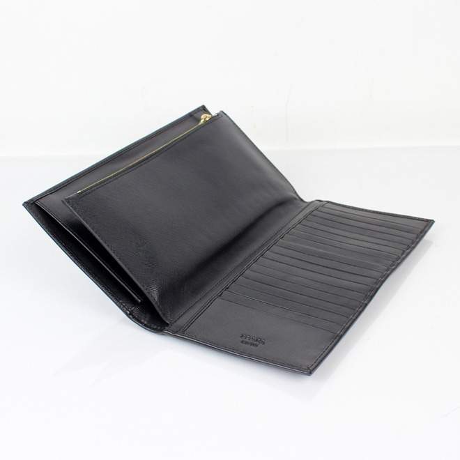 2013 Prada Real Leather Wallet - Prada M1302 Black