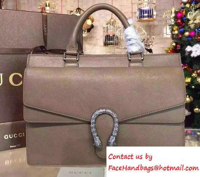 Gucci Dionysus Leather Briefcase Tote Bag 397657 Camel