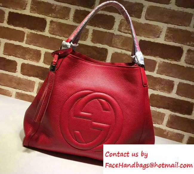 Gucci Soho Leather Shoulder Medium Bag 282309 Red