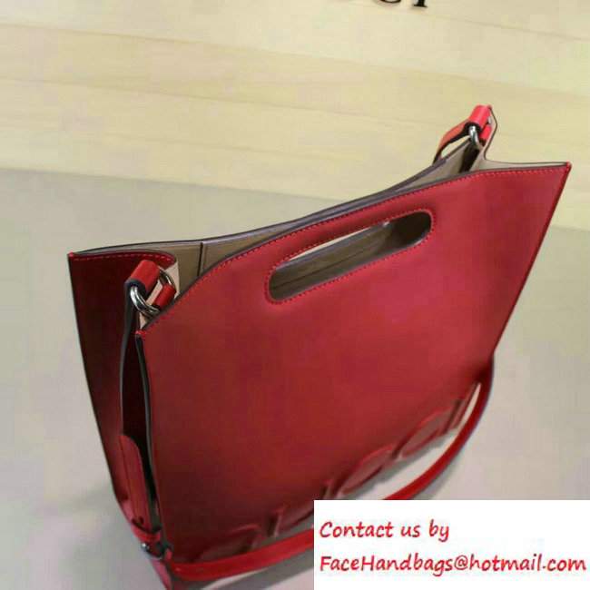 Gucci XL Leather Tote Large Bag 409378 Red 2016 - Click Image to Close