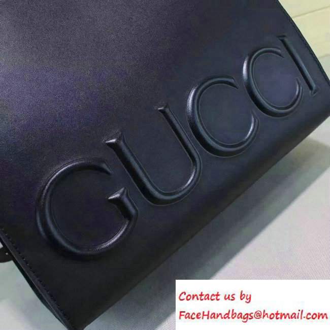 Gucci XL Leather Tote Small Bag 409380 Black 2016 - Click Image to Close
