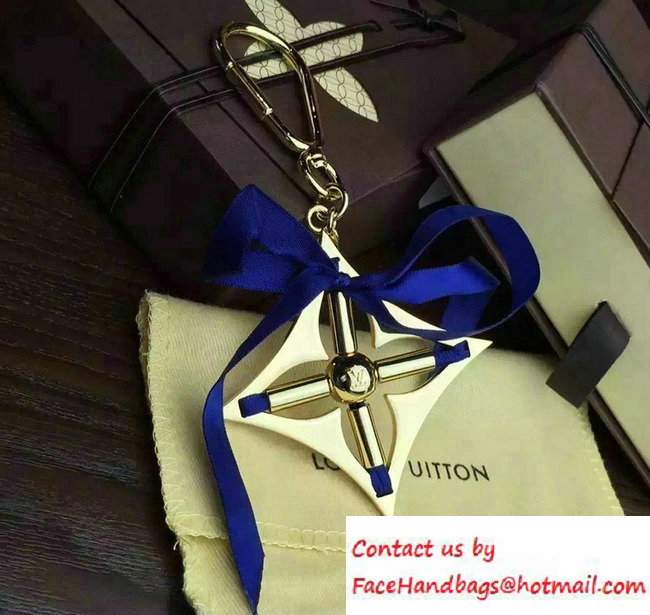 Louis Vuitton Ribbon Bag Charm Key Ring Blue