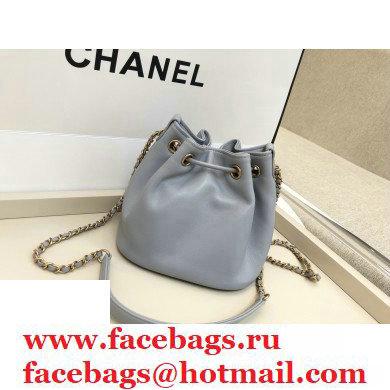 Chanel CC Charms Drawstring Bucket Bag AS1883 Gray 2020 - Click Image to Close