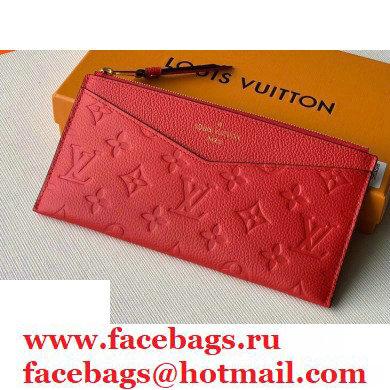 Louis Vuitton Monogram Empreinte Pochette Melanie BB Pouch Clutch Bag Red 2020