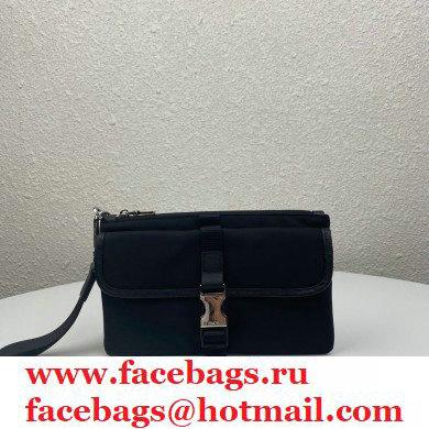 Prada Nylon Pouch Clutch Bag 2VH011 Black 2020
