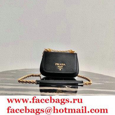 Prada Saffiano Leather Shoulder Bag 1BD275 Black 2020 - Click Image to Close