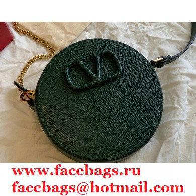 Valentino Round VSLING Leather Bag Green 2020