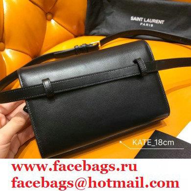 saint laurent Kate belt bag in smooth leather 534395 black/gold