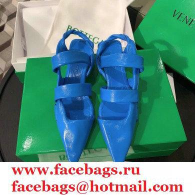 Bottega Veneta Heel 3cm BV POINT Slingback Shoes Blue 2020 - Click Image to Close