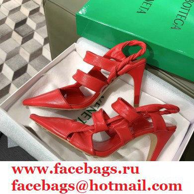 Bottega Veneta Heel 8.5cm BV POINT Slingback Shoes Red 2020 - Click Image to Close