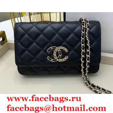 Chanel Chain CC Logo Wallet on Chain WOC Bag AP1794 Lambskin Black 2021