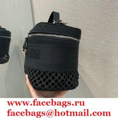 Dior DiorTravel Vanity Case Bag In Black Mesh Embroidery 2021 - Click Image to Close