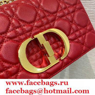 Dior Small Caro Bag in Soft Cannage Calfskin Red 2021 - Click Image to Close