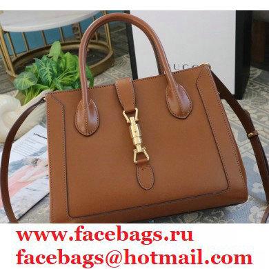 Gucci Jackie 1961 Medium Tote Bag 649016 Leather Brown 2021