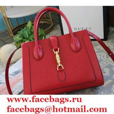Gucci Jackie 1961 Medium Tote Bag 649016 Leather Red 2021