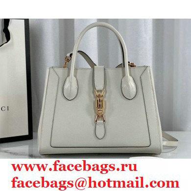 Gucci Jackie 1961 Medium Tote Bag 649016 Leather White 2021