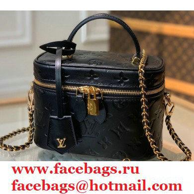 Louis Vuitton Lambskin Embossed Leather Monogram Nice Vanity PM Bag M57118 Black 2021