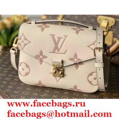 Louis Vuitton Monogram Empreinte Leather Pochette Metis Bag M45596 Cream/Bois de Rose Pink 2021