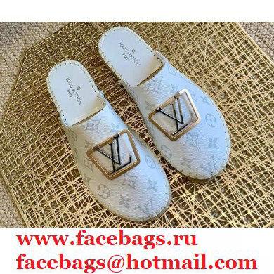 Louis Vuitton Monogram LV Square Espadrilles Slippers White 2021