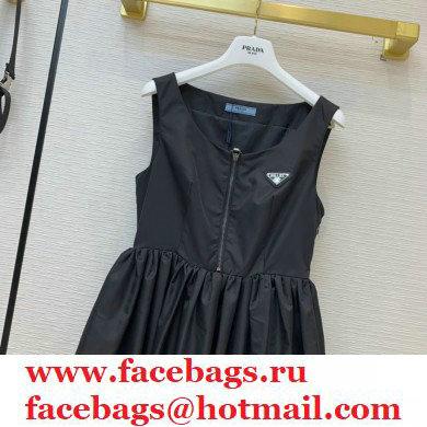 PRADA Re-Nylon Gabardine sleeveless dress BLACK 2020