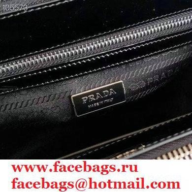 Prada Galleria Brushed Leather Mini Bag 1BA896 Black 2021 - Click Image to Close