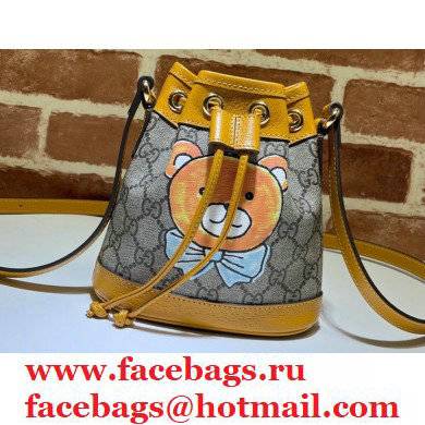Kai x Gucci Mini Bucket Bag 660304 Teddy Bear 2021