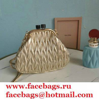 Miu Miu Belle Nappa Leather Small Bag 5BP016 Gold
