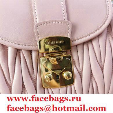Miu Miu Coffer Matelasse Nappa Leather HandBag 5BH188 Nude Pink