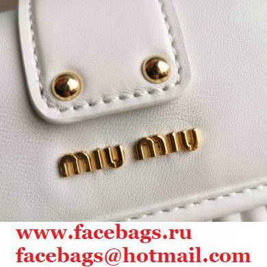 Miu Miu Coffer Matelasse Nappa Leather HandBag 5BH188 White