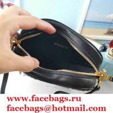Miu Miu Matelasse Nappa Leather Heart Bag 5BH166 Black