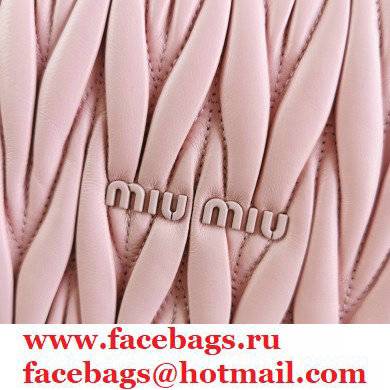Miu Miu Matelasse Nappa Leather Heart Bag 5BH166 Nude Pink