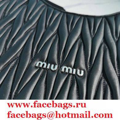Miu Miu Matelasse Nappa Leather Shoulder Bag 5BC085 Black