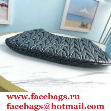 Miu Miu Matelasse Nappa Leather Shoulder Bag 5BC085 Black