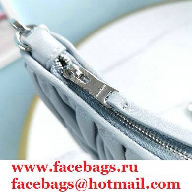 Miu Miu Matelasse Nappa Leather Shoulder Bag 5BH189 Light Blue