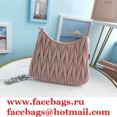 Miu Miu Matelasse Nappa Leather Shoulder Bag 5BH189 Nude Pink - Click Image to Close