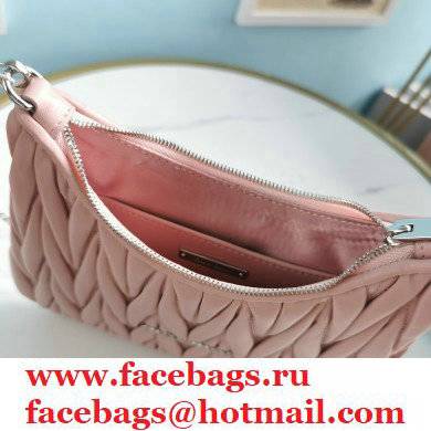 Miu Miu Matelasse Nappa Leather Shoulder Bag 5BH189 Nude Pink