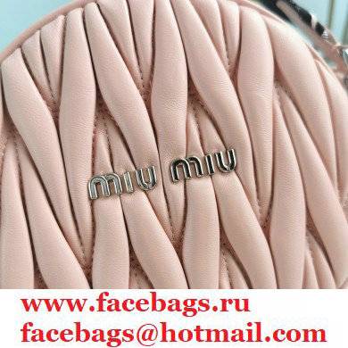 Miu Miu Matelasse Nappa Leather Shoulder Bag 5BH191 Nude Pink