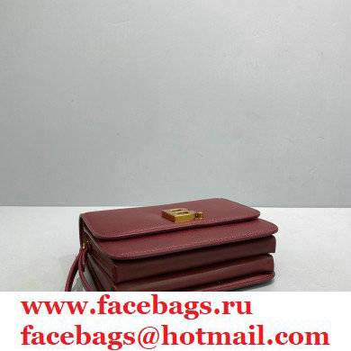 Balenciaga Cowhide B Metal buckle Flap bag in Red Bb001 2021 - Click Image to Close